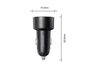 شارژر فندکی تایپ سی و یو اس بی 53 وات جویروم JOYROOM JR-CCD01 53W Dual-Port Digital Display Car Charger