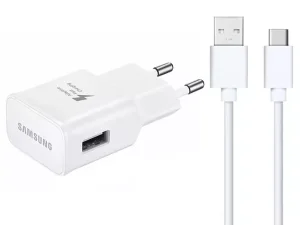 شارژر و کابل تایپ سی اصلی سامسونگ Samsung Fast Charging With Type-C Cable 15W