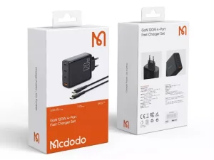 شارژر دیواری فست‌شارژ 120 وات مک دودو Mcdodo CH-0771 GaN 120W Three USB-C+USB-A Wall Charger