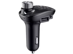 شارژر فندکی سریع و پخش کننده بلوتوث راک Rock Space Car Charger Bluetooth FM Transmiter B302 RAU0682