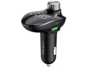 شارژر فندکی سریع و پخش کننده بلوتوث راک Rock Space Car Charger Bluetooth FM Transmiter B302 RAU0682