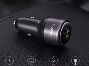 شارژ فندکی یو اس بی فست شارژ هواوی HUAWEI CP31 Dual USB Fast Charging Adapter Car Charger