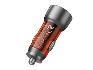 شارژر فندکی خودرو تایپ سی و یو اس بی 43 وات هوکو hoco NZ8 Sprinter car charger