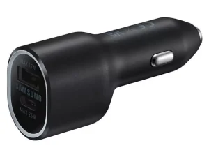 شارژر فندکی اصلی تایپ سی و یو اس بی 40 وات سامسونگ Samsung Dual Port Car Charger EP-L4020