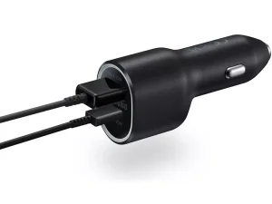 شارژر فندکی اصلی تایپ سی و یو اس بی 40 وات سامسونگ Samsung Dual Port Car Charger EP-L4020