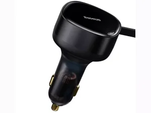 شارژر فندکی فست شارژ لایتنینگ و تایپ سی بیسوس Baseus 2 in 1 Car Charger CGTX000001