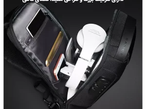 کوله کراس بادی تک بند ضد سرقت دارای پورت USB بنج BANGE BG-22085 Sling Chest Bag USB External Charging Port