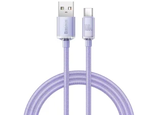 کابل سوپر فست شارژ یو اس بی به تایپ سی 100 وات 1.2 متری بیسوس Baseus Crystal Shine USB to USB-C Cable CAJY000401