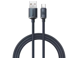 کابل سوپر فست شارژ یو اس بی به تایپ سی 100 وات 1.2 متری بیسوس Baseus Crystal Shine USB to USB-C Cable CAJY000401