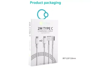 کابل شارژ و دیتای مک بوک تایپ سی به مگنتی 60 وات 2 متری کوتتسی Coteetci MacBook charging cable 16001-M2