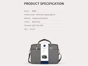 کیف لپ تاپ 14 اینچ ویوو WiWU 14&#39;&#39; Minimalist Laptop Bag