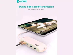 هاب تایپ سی 8 پورت کوتسی Coteci 8in1 USB-C Hub 16005