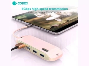 هاب تایپ سی 8 پورت کوتسی Coteci 8in1 USB-C Hub 16005