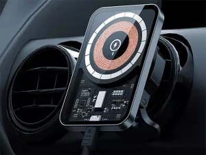 هولدر و شارژر بی سیم گوشی موبایل مگنتی داخل خودرو رسیRecci RHO-C31 Wireless Car Holder Magnetic Charger