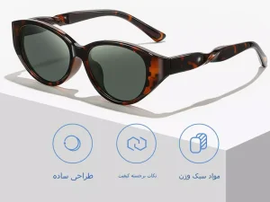 عینک آفتابی پولاریزه زنانه karen bazaar B8223 personalized cat-eye frame TR polarized sunglasses for women