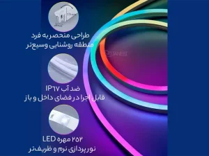 ریسه هوشمند 3 متری گووی Govee Neon LED strip 3m with WiFi APP Control H61A0