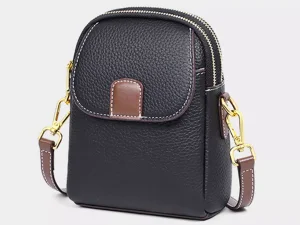 کیف دوشی و کراس بادی زنانه چرمی Mobile phone leather crossbody bag for women 2023 V90059