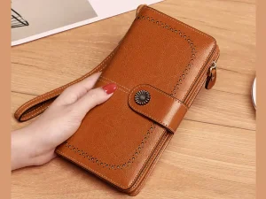 کیف پول چرمی زنانه IOS/Aiguoshi leather Wallet women&#39;s new 2046