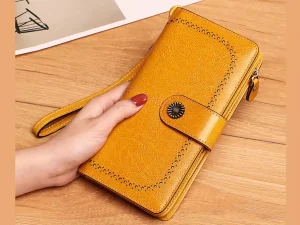 کیف پول چرمی زنانه IOS/Aiguoshi leather Wallet women&#39;s new 2046