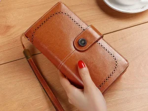 کیف پول چرمی زنانه IOS/Aiguoshi leather Wallet women&#39;s new 2046