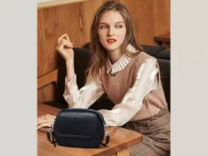 کیف دوشی زنانه و دخترانه چرمی Genuine Leather Women&#39;s Versatile Crossbody Shoulder Bag 8994