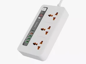 چند راهی برق سه سوکت، 4 یو اس بی، 1 تایپ سی دو متری پورودو Porodo FWCH013 Multi-Port Power HUB 4 USB-A/USB-C Kit 2M