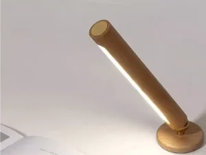 چراغ ال ای دی چوبی شارژی چندکاره 360 Degree Rotatable Wooden LED Wall Lamp