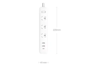 چند راهی 3 سوکت، 2 یو اس بی و 1 تایپ سی شیائومی Xiaomi XMCXB05QMN Power Strip 1Type C 2USB 3 Power Socket