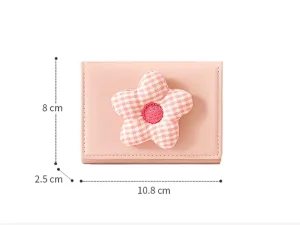 کیف پول فانتزی تاشو زنانه طرح گل تائومیک میک TAOMICMIC Y8074 Flower Cute Folding Wallet Tri-fold