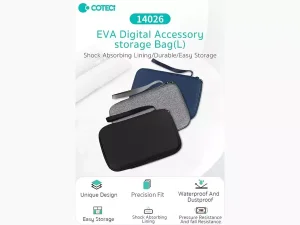 کیف لوازم جانبی ضد آب کوتتسی Coteetci EVA Digital Accessory Storage Bag (L) 14026