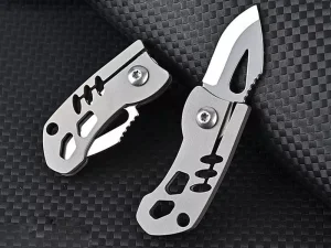 چاقو آنباکسینگ تیتانیومی تاشوی قابل آویز از دسته کلید Portable sharp mini folding knife