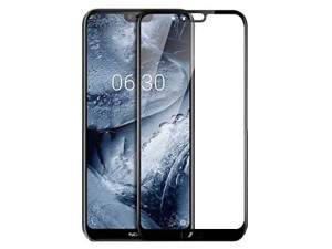 محافظ صفحه نمایش شیشه ای تمام چسب نوکیا Full Glass Screen Protector Nokia 6.1 Plus /Nokia X6