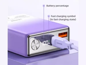 پاوربانک شارژ سریع تایپ سی و یو اس بی 20 وات 10000 یوسامز Usams US-CD192 PD20W 10000mAh Fast Charging Power Bank