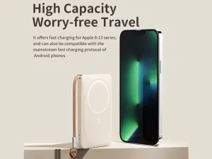 پاوربانک وایرلس مغناطیسی 10000 وات راک Rock P89 Magnetic Wireless Power Bank