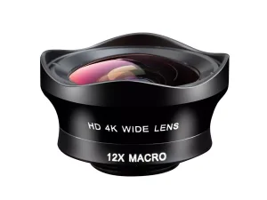 لنز موبایل واید و ماکرو Osino HD 4K Wide Lens &amp; 12X Macro Lens