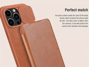 کیف کلاسوری آیفون 15 پرو نیلکین Nillkin Apple iPhone 15 Pro Qin Pro leather case