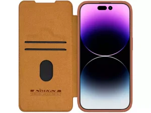 کیف کلاسوری آیفون 15 پرو نیلکین Nillkin Apple iPhone 15 Pro Qin Pro leather case