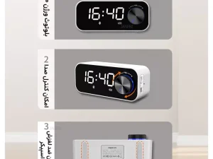 اسپیکر بلوتوث همراه با ساعت آلارم دار رسی Recci Clock Bluetooth Wireless Speaker RSK-W11