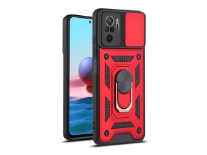 قاب محافظ لنز و حلقه دار شیائومی Xiaomi Redmi Note 10 4G Slide Camera &amp; Ring Holder Stand Case