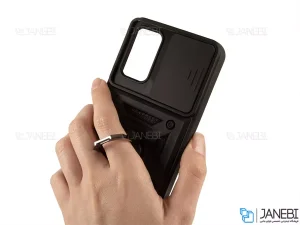 قاب محافظ لنز و حلقه دار شیائومی Xiaomi Redmi Note 9 4G Slide Camera &amp; Ring Holder Stand Case