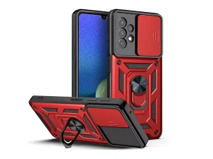 قاب محافظ لنز و حلقه دار سامسونگ Samsung Galaxy A72 Slide Camera &amp; Ring Holder Stand Case