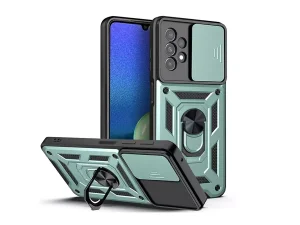 قاب محافظ لنز و حلقه دار سامسونگ Samsung Galaxy A72 Slide Camera &amp; Ring Holder Stand Case