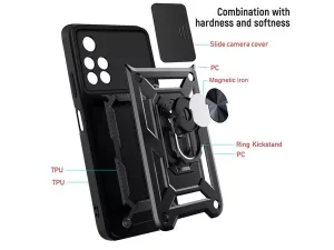 قاب محافظ لنز و حلقه دار شیائومی Xiaomi Redmi Note 11 Pro China Slide Camera &amp; Ring Holder Stand Case