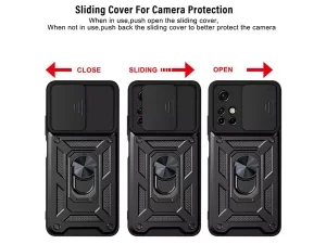 قاب محافظ لنز و حلقه دار شیائومی Xiaomi Redmi Note 11 Pro China Slide Camera &amp; Ring Holder Stand Case