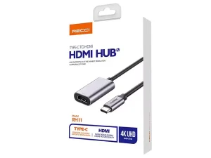 مبدل تایپ سی به اچ دی ام آی رسی Recci Type-C to HDMI Adapter 4K Cable RH11