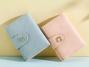 کیف پول کوچک تاشو با بندینک دکمه دار تائومیک میک Taomicmic Y8395 Women&#39;s Wallet PU Leather Wallet