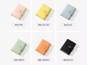 کیف پول کوچک تاشو با بندینک دکمه دار تائومیک میک Taomicmic Y8395 Women&#39;s Wallet PU Leather Wallet