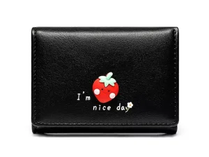 کیف پول دخترانه فانتزی تاشو با طراحی برجسته TAOMICMIC Y8902 three-fold women money clip short wallet