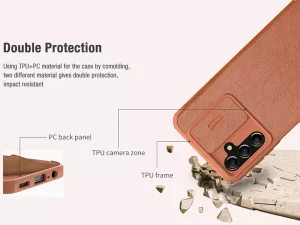 قاب محافظ سامسونگ آ 14 نیلکین Nillkin Samsung Galaxy A14 4G Qin Pro leather case