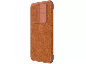 کیف محافظ سامسونگ اس 23 اف ای نیلکین Nillkin Samsung Galaxy S23 FE Qin Pro leather case